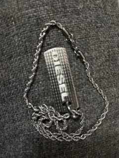DIESEL プレートネックレス シルバー