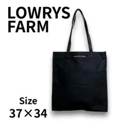 LOWRYS FARM トートバッグ ブラック 前面ポケット A4可 352