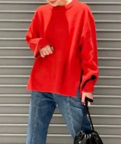 Mila Owen【美品】ウールカシミヤ後スリットクルーネックニット