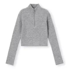 リブハーフジップセーター(長袖)Q