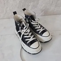 ALL STAR ブラック ハイカット厚底スニーカー