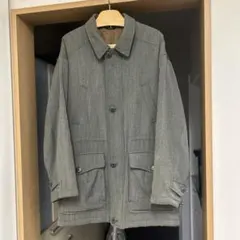 美品】ユニバーサルランゲージリネンウール サファリジャケット カーキ 