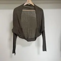 DAMA collection｜カーディガン ボレロ｜薄手｜ブラウン｜上品のサムネイル