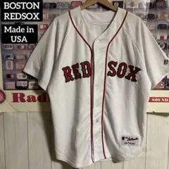 USA製MAJESTIC MLBボストンレッドソックスベースボールシャツY2Kのサムネイル