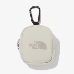 新品タグ付　ノースフェイス カラビナ付き　 ミニポーチ　Cream
