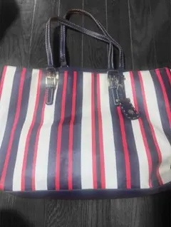 TOMMY HILFIGERトミーヒルフィガー トートバッグ ストライプ柄　美品のサムネイル