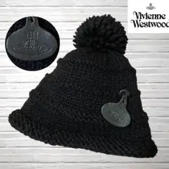 【希少】 ヴィヴィアンウエストウッド ニット帽 黒 オーブ 廃盤 2025年最新】Vivienne Westwood メンズ ニット帽・ビーニーの