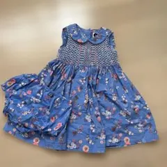 question everything花柄スモッキングワンピース 2-3Y