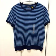 新品未使用タグ付き★ポロラルフローレン　ボーダーニット　サマーニット　ブルー