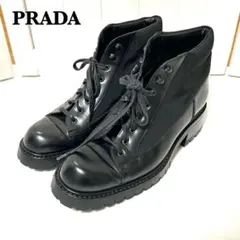 極美品 PRADA プラダ レザー ショートブーツ 35.5のサムネイル