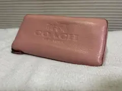 COACH 長財布 ピンク ラウンドファスナーのサムネイル