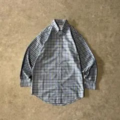 ブルックスブラザーズ ノンアイロンシャツ ボタンダウン チェック柄 ブルー系