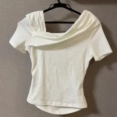 韓国 ファッション ホワイト半袖Tシャツ