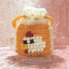 【ハンドメイド】 ニワトリオリジナルデザイン 巾着ポーチ