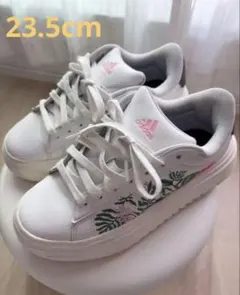 23.5cmアディダス スニーカー adidas 厚底 花刺繍