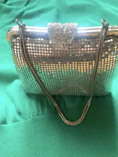 メタリックシルバー パーティーバッグ