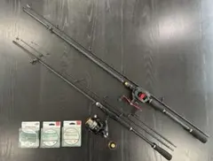 バス釣り2セットベイトロッド&リール(右巻)スピニングロッド&リール