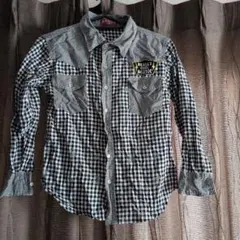 M.A.Q.U.S. チェック柄長袖シャツ REALLY COOL MUSIC