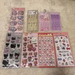 正規品　キティ　ボンボンドロップ　シール　タイル　ウォーター　ストーン　日焼け