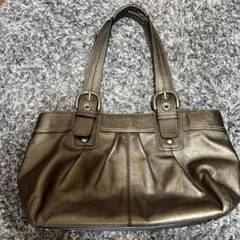 COACH メタリックブラウン ハンドバッグ