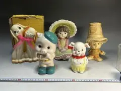 レア 懐かし昭和レトログッズ 陶器製 貯金箱 当時物 全六種