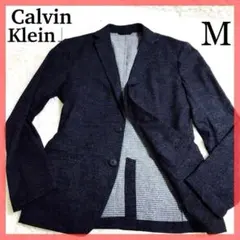【極美品】カルバンクライン テーラードジャケット 1枚仕立て 裏柄 メンズ