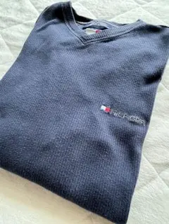 TOMMY HILFIGER ネイビー Vネックセーター Sサイズ