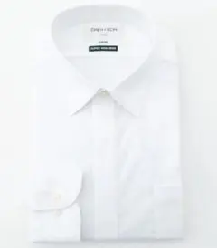 スーパーノンアイロンコットンシャツ M ショートポイントワイドカラー 白無地