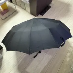黒の自動開閉折りたたみ傘 開口100cm