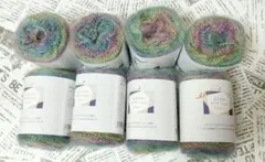 セリア毛糸あこがれグラデーション７レインボー８玉