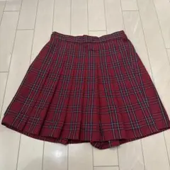 UNIQLO 赤 チェック柄 キュロット　150cm