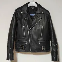 ライダースジャケット　レディース　本革　牛革　UK　11号　バイカー