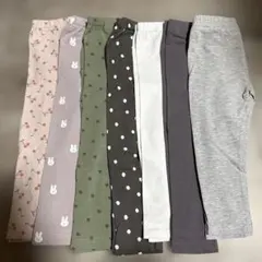 女の子　レギンス　パンツ　90 まとめ売り 花柄　水玉
