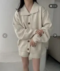 loose shirt knit set up /ルースシャツニットセットアップのサムネイル