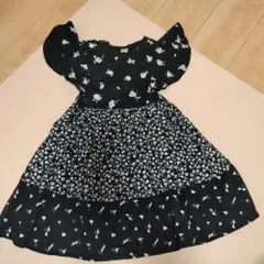 petit main 花柄 半袖ワンピース 120