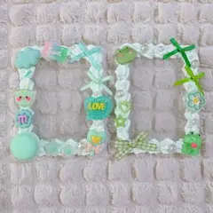 ホイップデコ トレカケースデコ 緑 黄緑 ミントグリーン