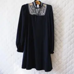 【Ank Rouge】一枚で可愛く完成！ 紺色 ワンピース アンクルージュ