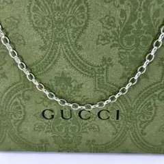 美品✨ グッチ ネックレス オーバル リンクチェーン 約55cm シルバー