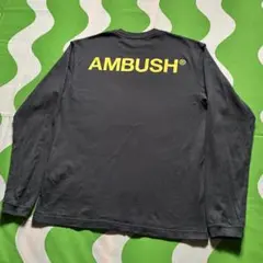美品 AMBUSH XL LOGO L/S T-SHIRT ロンt 灰紺？のサムネイル
