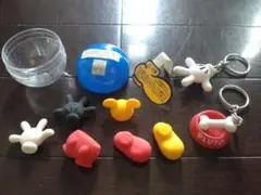 ディズニーキャラクターグッズセット 消しゴム キーホルダー