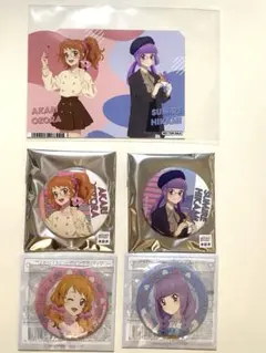 アイカツ！　缶バッジ　特典カード　大空あかり　氷上スミレ