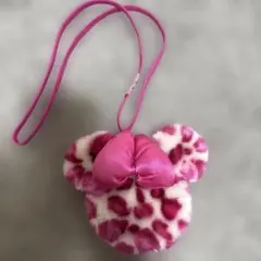 ミニー　ピンク　ヒョウ柄　レオパード　パスケース　ポーチ　小物入れ　ポシェット