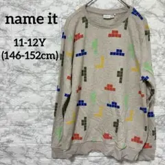 美品✨海外古着✨name it カラフルブロック トレーナー 【11-12Y】