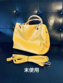 OPAQUE.CLIP バンブーハンドル 2WAY トートバッグ イエローのサムネイル