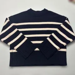 H&M ボーダー ニット・セーター ガーリー ミニ丈