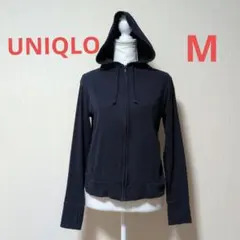 ユニクロ　UVカットフルジップパーカー(長袖)レディース　ネイビー　M