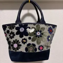 美品 4916 Think Bee! ハンドバッグ スマイルライオン キャンバス 