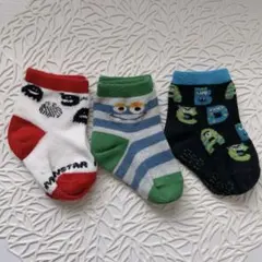 ベビーソックス キッズソックス 3足セット モンスター 靴下 9cm～14cm