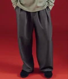 グレー ワイドパンツ Lサイズ