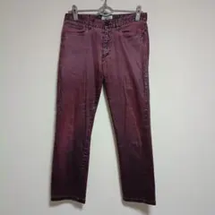 Calvin Klein バーガンディ ストレッチ スリムフィットパンツ W29のサムネイル